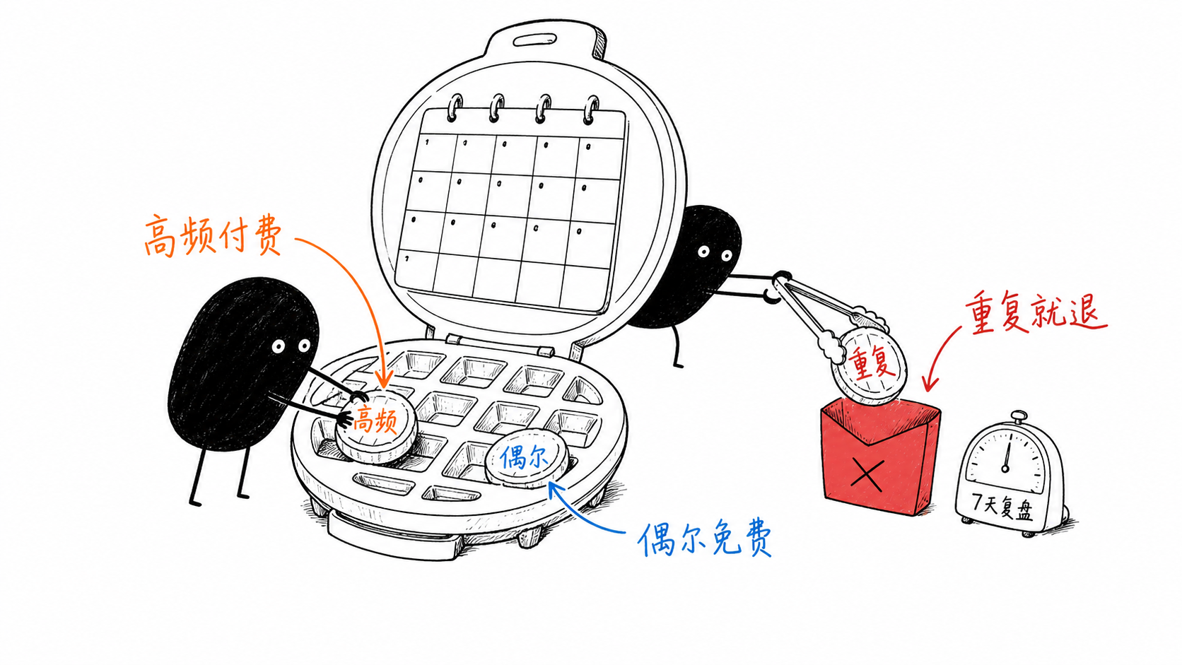 AI订阅按使用频率分配:高频付费、偶尔免费、重复取消