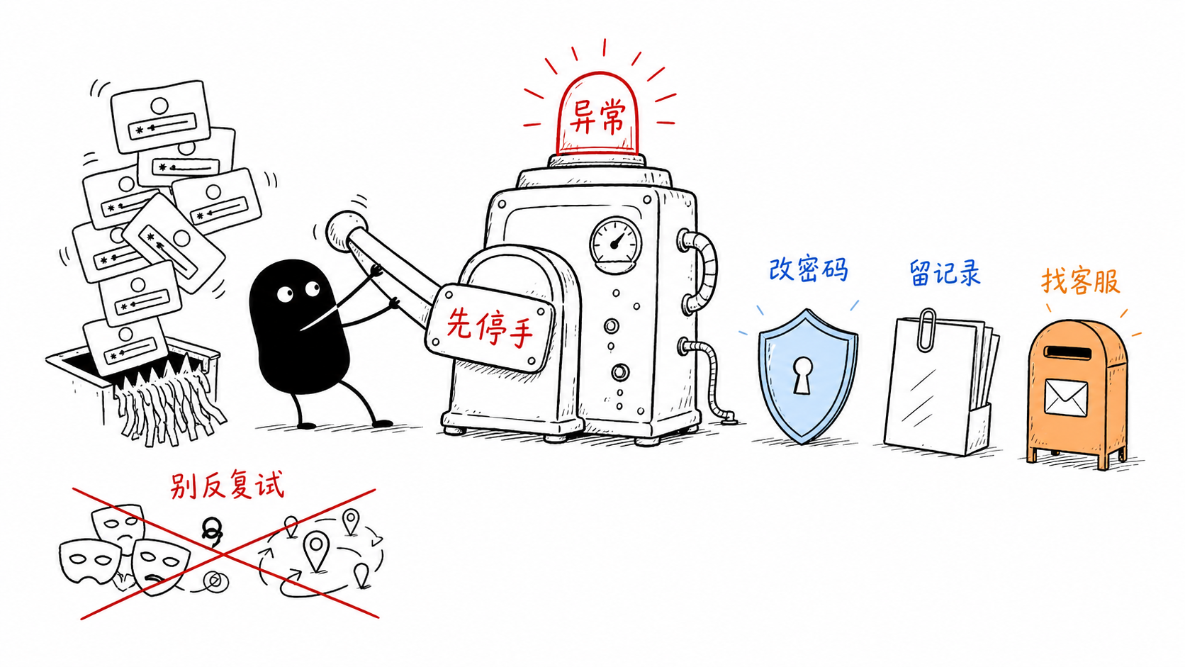 AI账号出现异常后的正确处理顺序