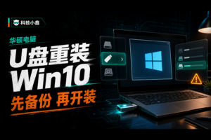 华硕电脑（其他电脑同理）U盘重装Windows 10教程：U盘启动、分区与驱动安装