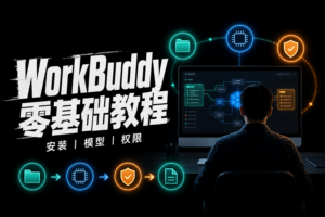WorkBuddy零基础教程：安装、模型选择、自定义API与权限设置