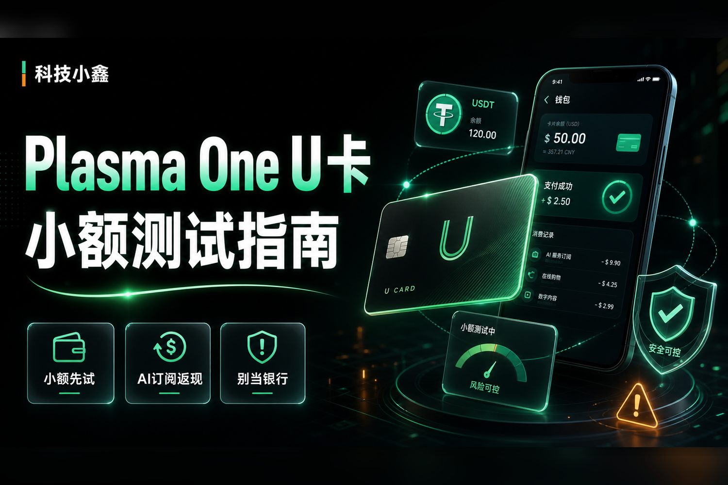 Plasma One U卡申请教程：Apple Pay、AI订阅返现与小额测试指南 - 科技小鑫